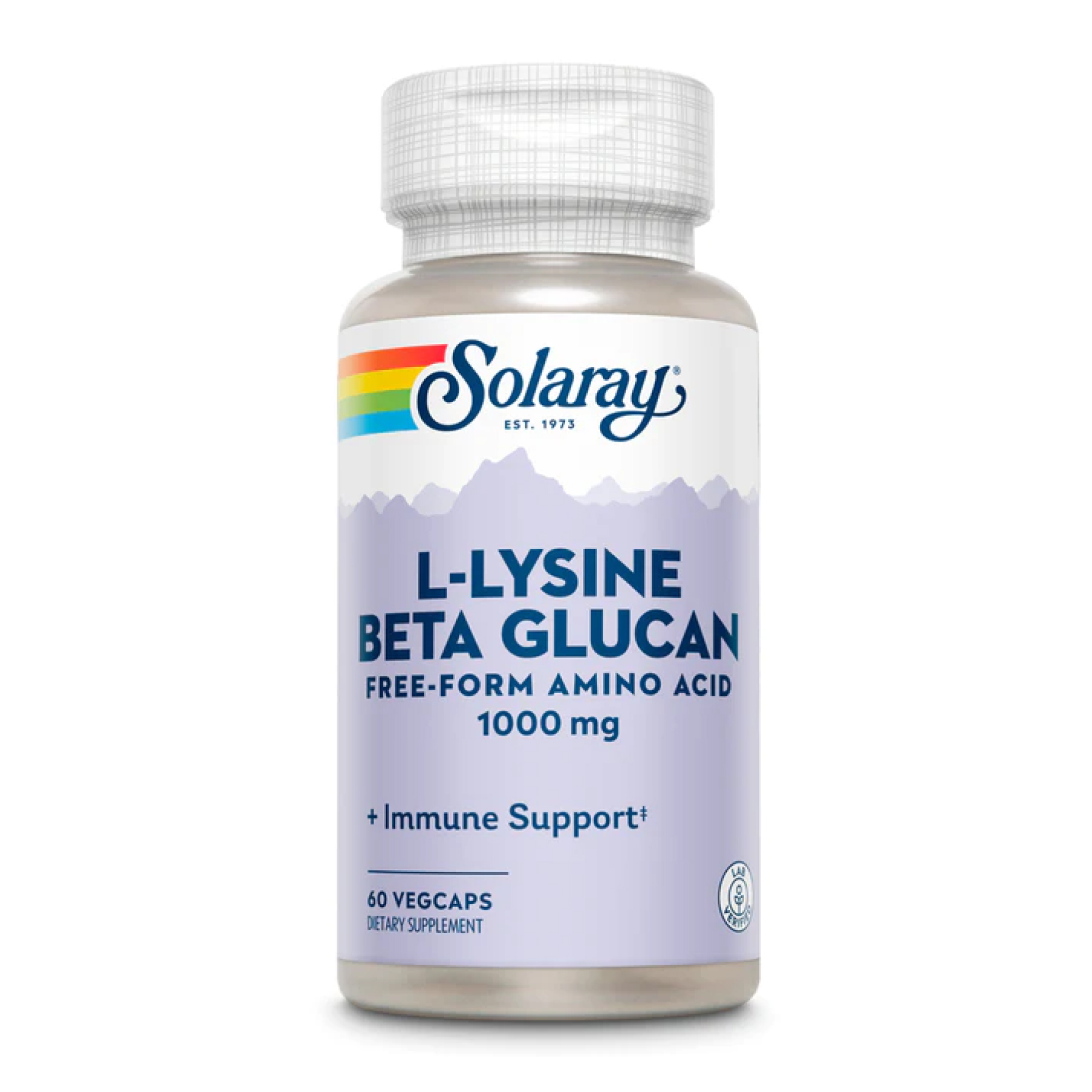 l-lysine-with-beta-glucan-1000mg-60ct-82692999755726_401403a031 L-Lysine with Beta Glucan 1000mg - 60 vcaps - Зображення 1