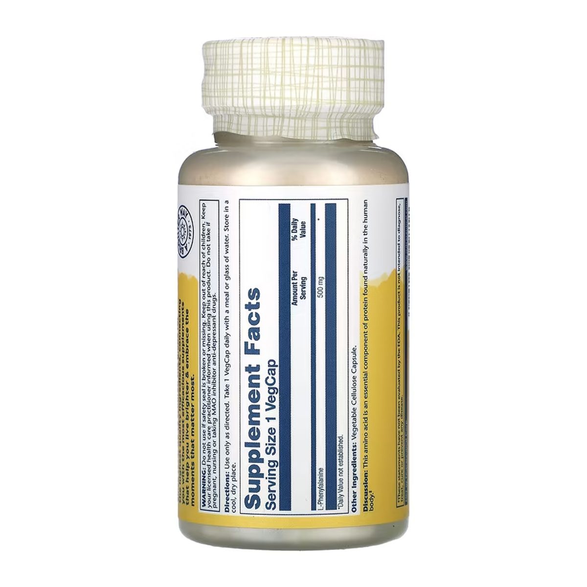 L-Phenylalanine 500mg - 60 vcaps - Зображення 2