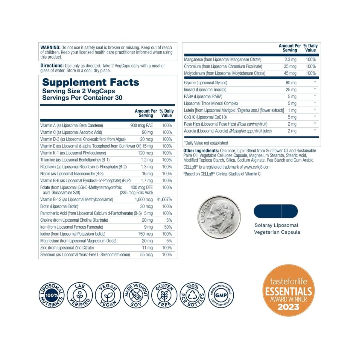 Liposomal Multivitamin Universal - 60 vcaps - Зображення 2