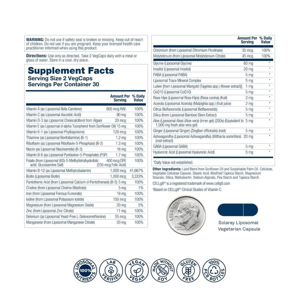 Liposomal Multivitamin Womens - 60 vcaps - Зображення 2