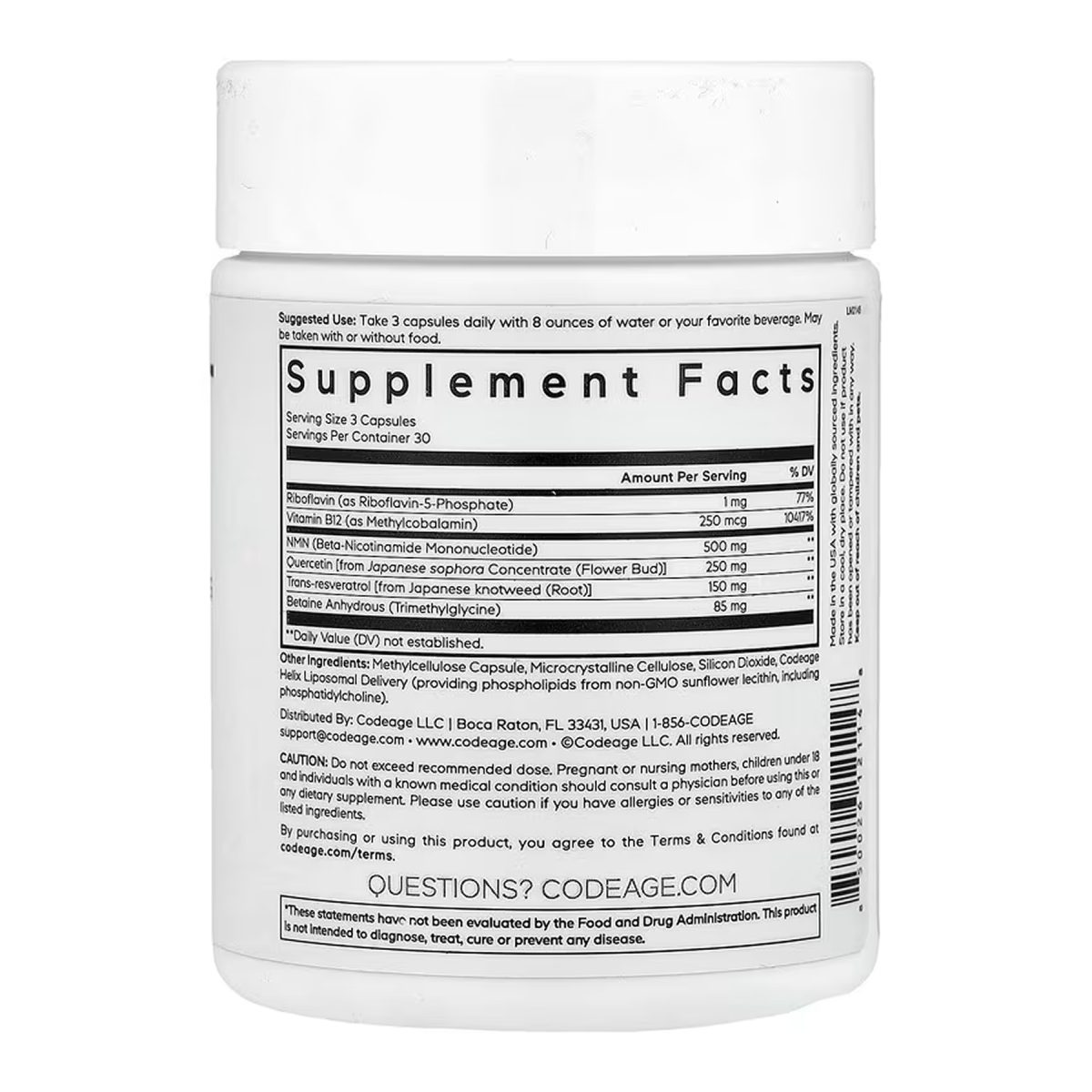 Liposomal NMN Platinum - 90 vcaps - Зображення 2