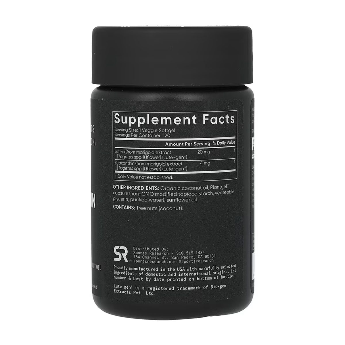 Lutein + Zeaxanthin 20mg - 120 veggie softgels - Зображення 2