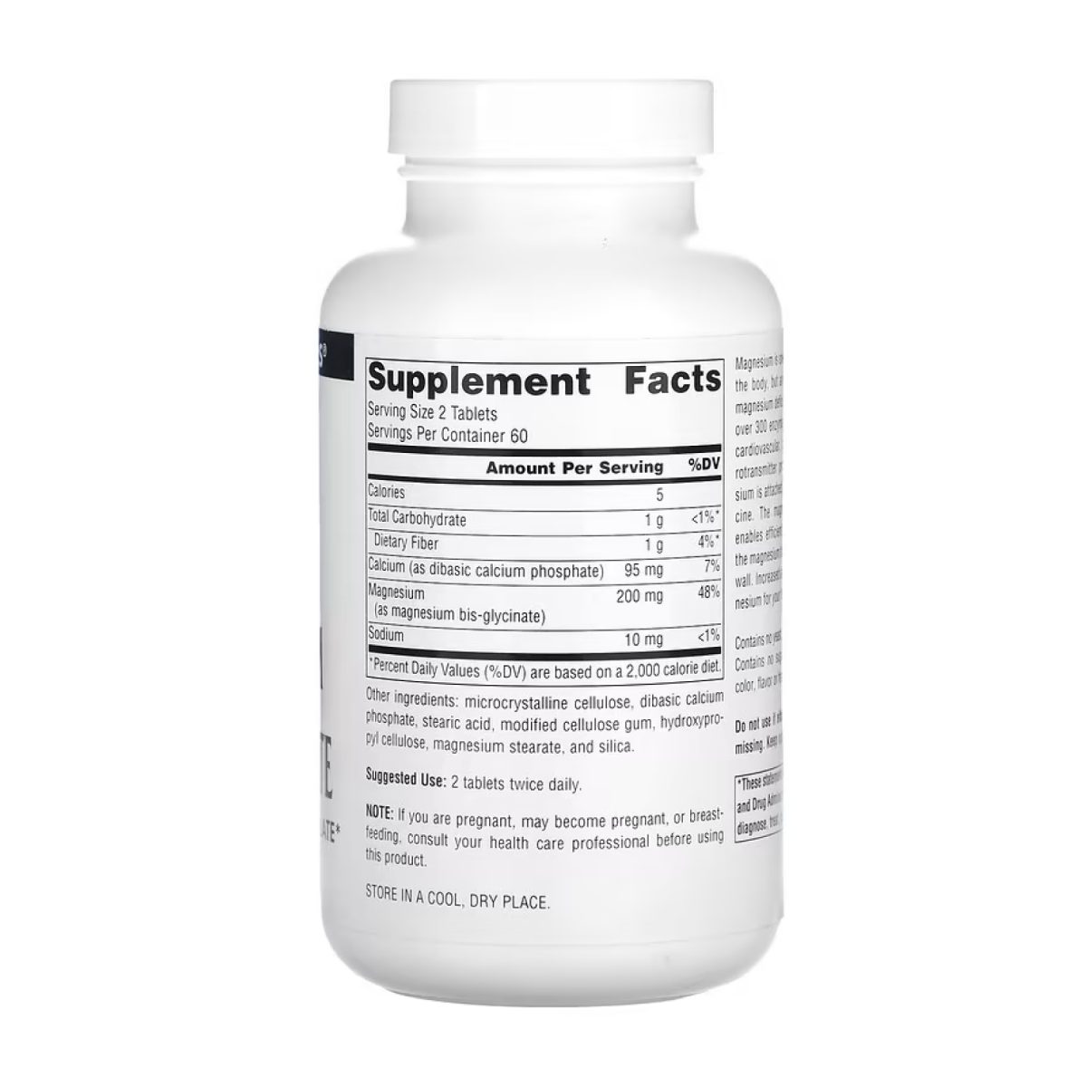 Magnesium Bis-Glycinate - 120 tabs - Зображення 2