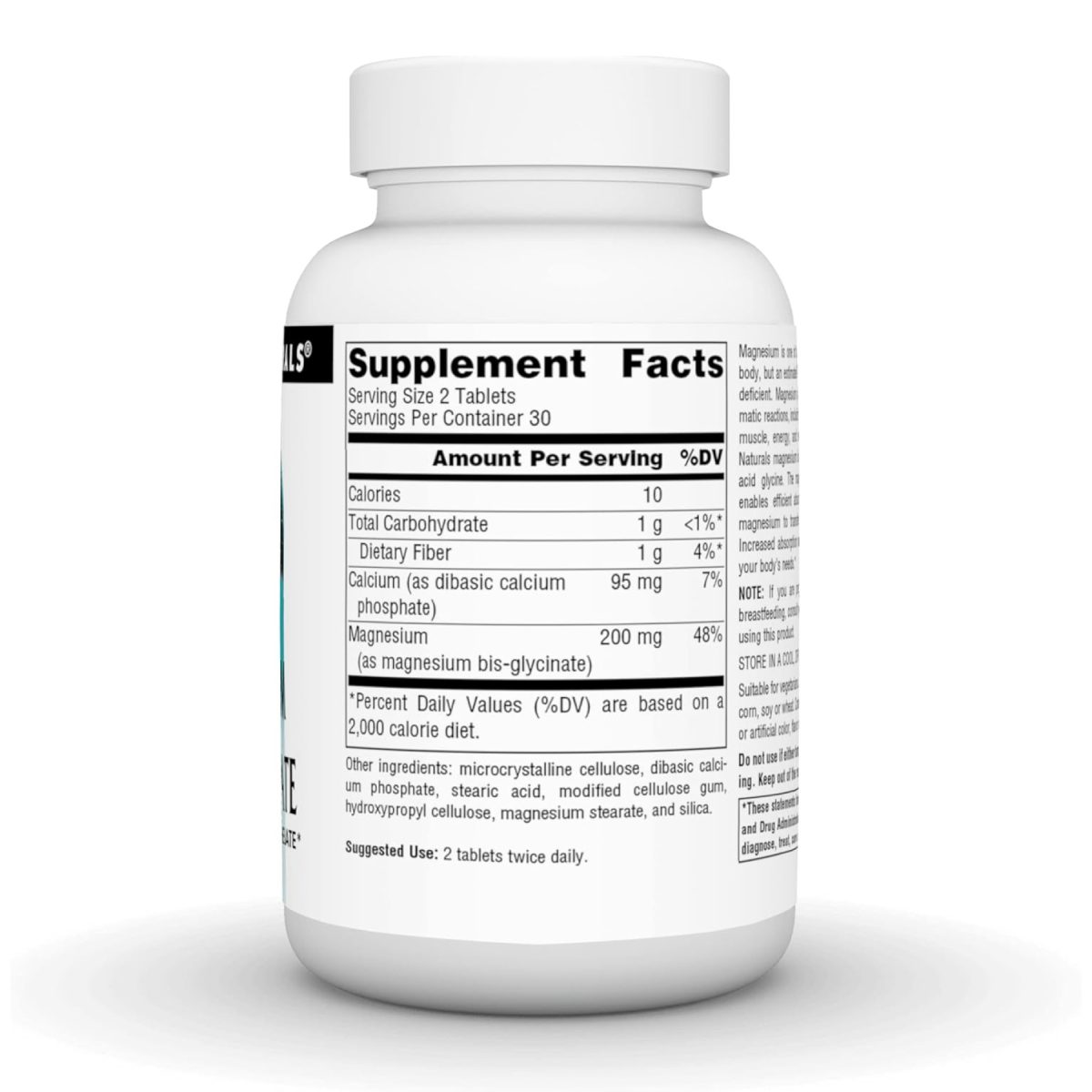 Magnesium Bis-Glycinate - 60 tabs - Зображення 2