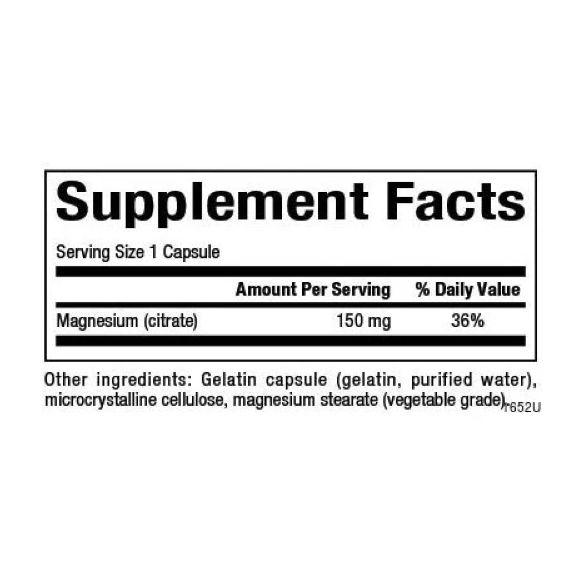 Magnesium Citrate 150mg - 90 caps - Зображення 2