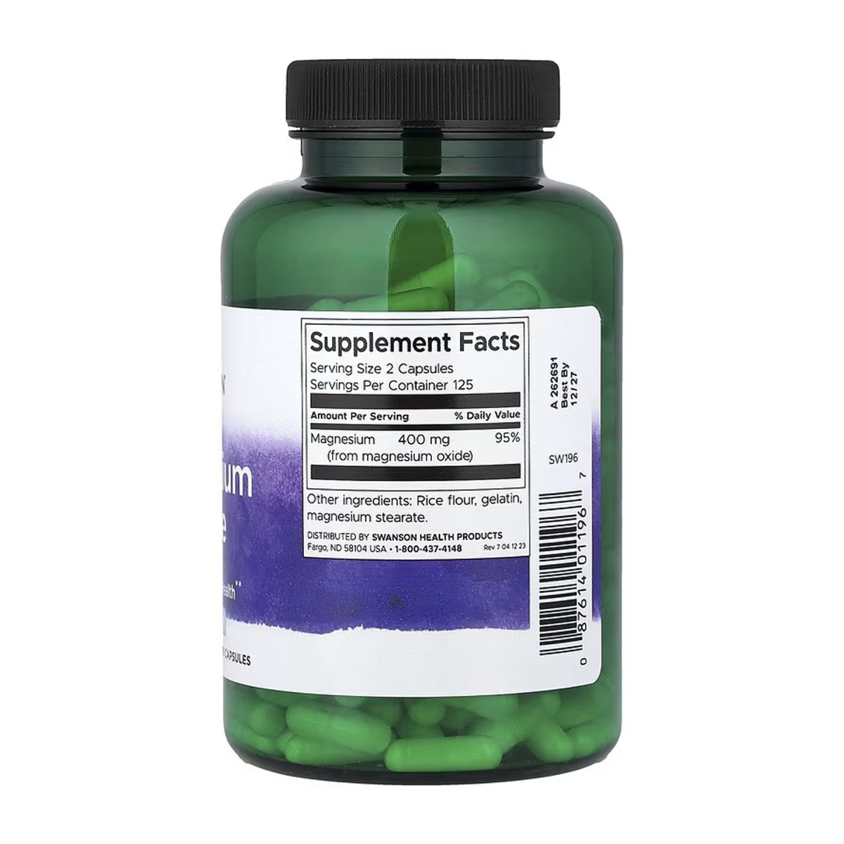 Magnesium Oxide 200 mg - 250 caps - Зображення 2