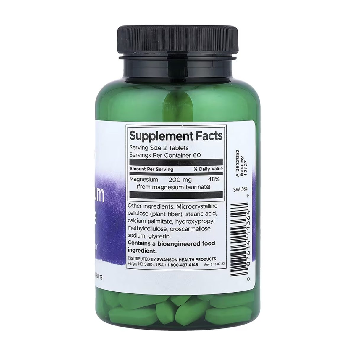 Magnesium Taurate 100 mg - 120 tabs - Зображення 2