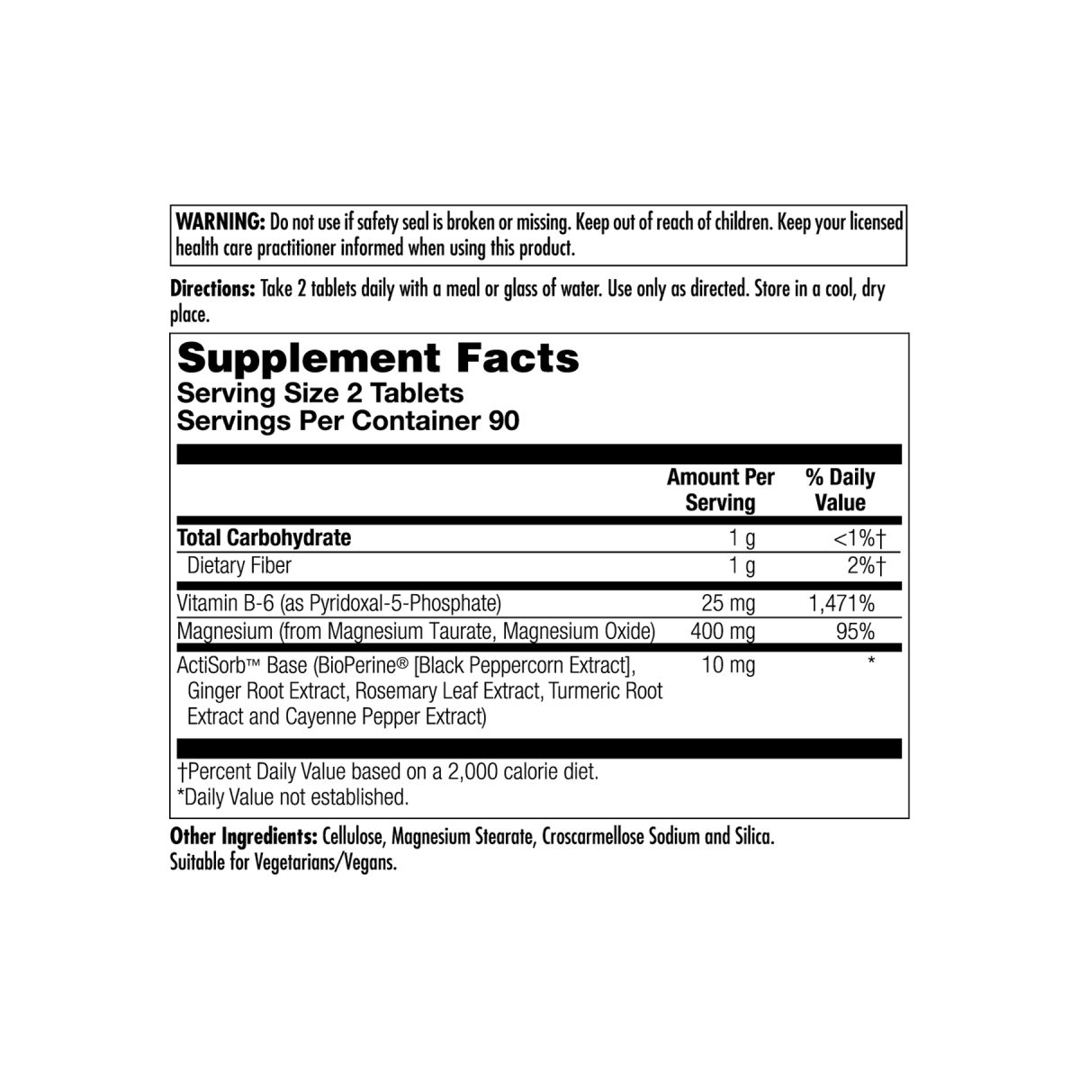 Magnesium Taurate - 90 tabs - Зображення 2