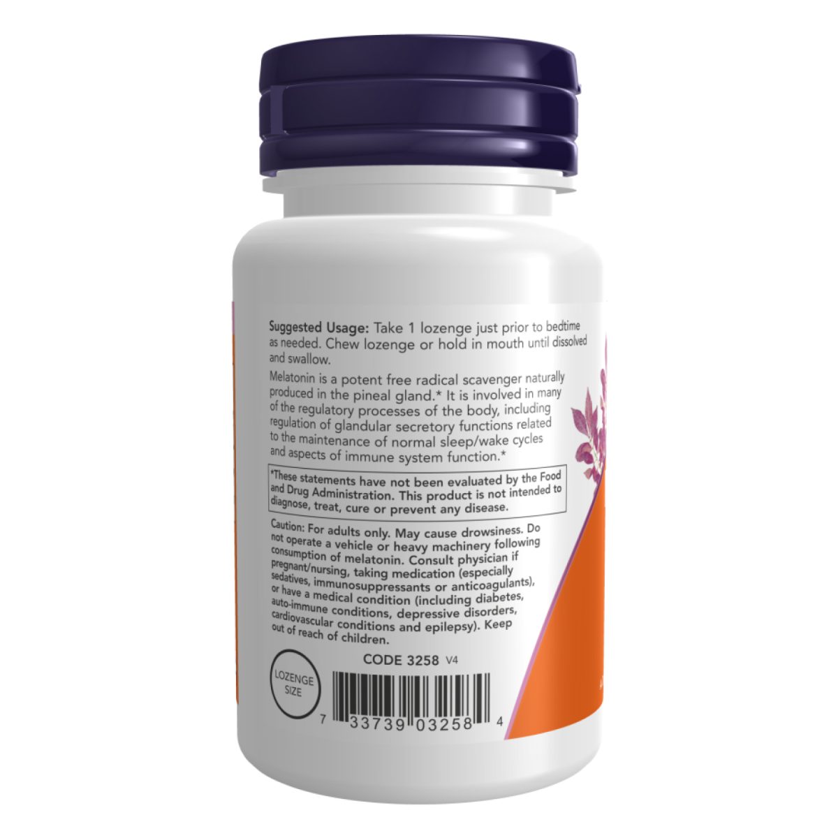 Melatonin 3mg - 180 lozenges - Зображення 3