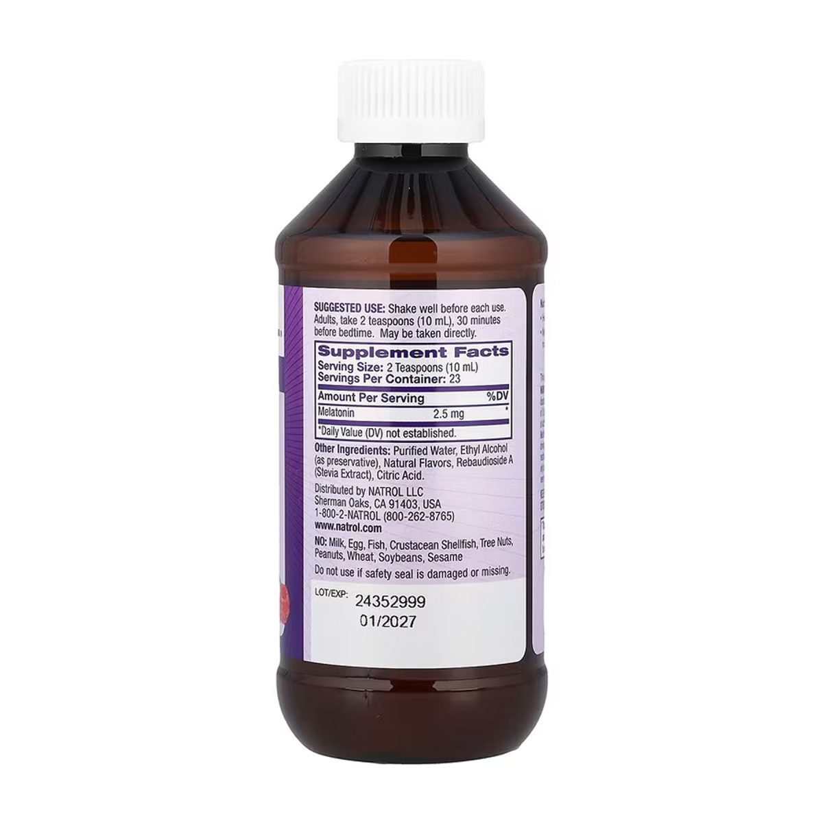 Melatonin Liquid 2.5mg - 237 ml - Зображення 2
