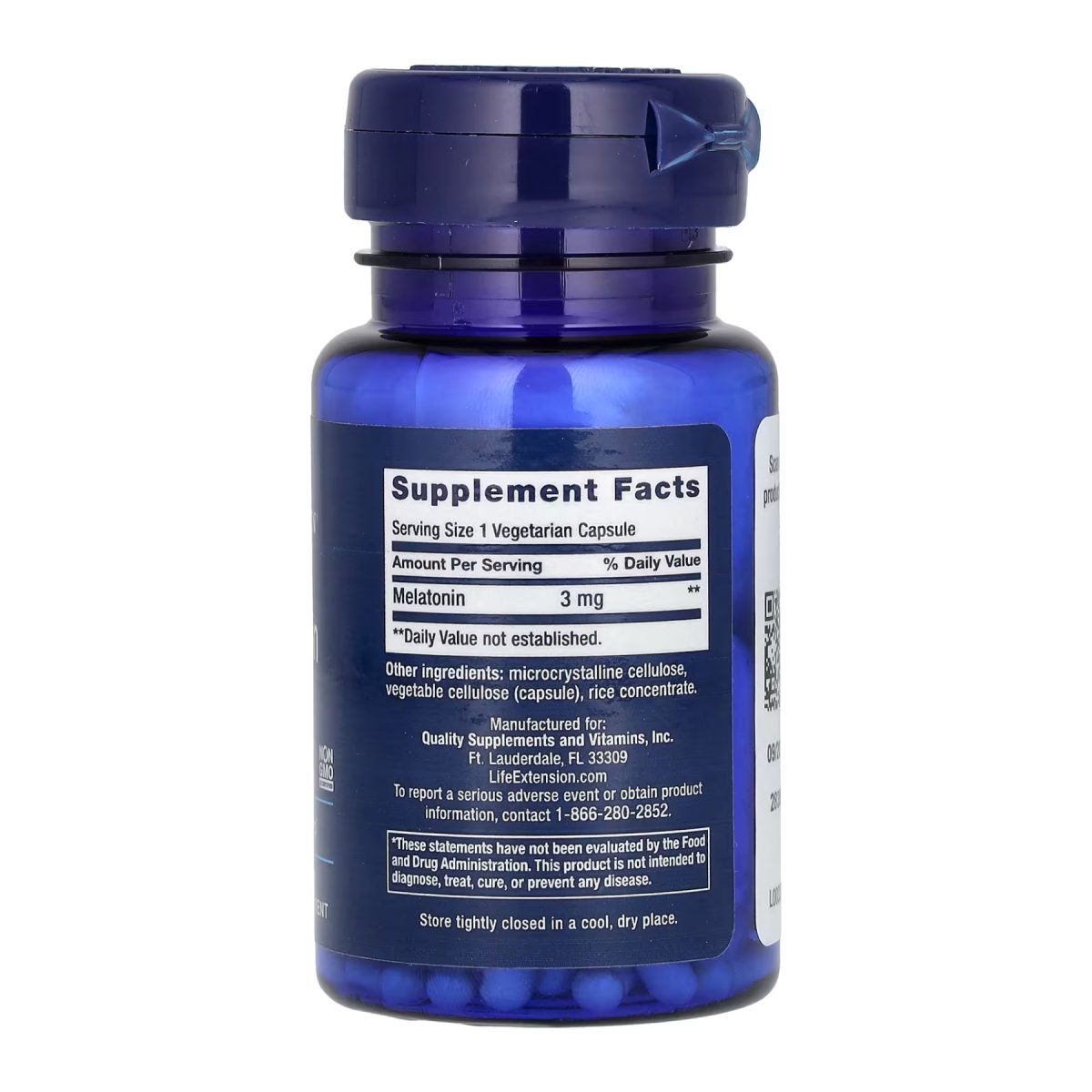 Melatonin 3 mg - 60 vcaps - Зображення 2