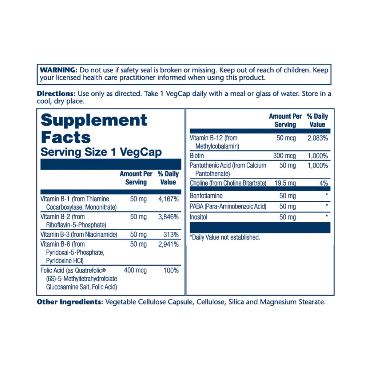 Methyl B-Complex 50mg - 60 vcaps - Зображення 2
