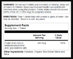 Methyl Folate 400mcg - 90 tabs - Зображення 2