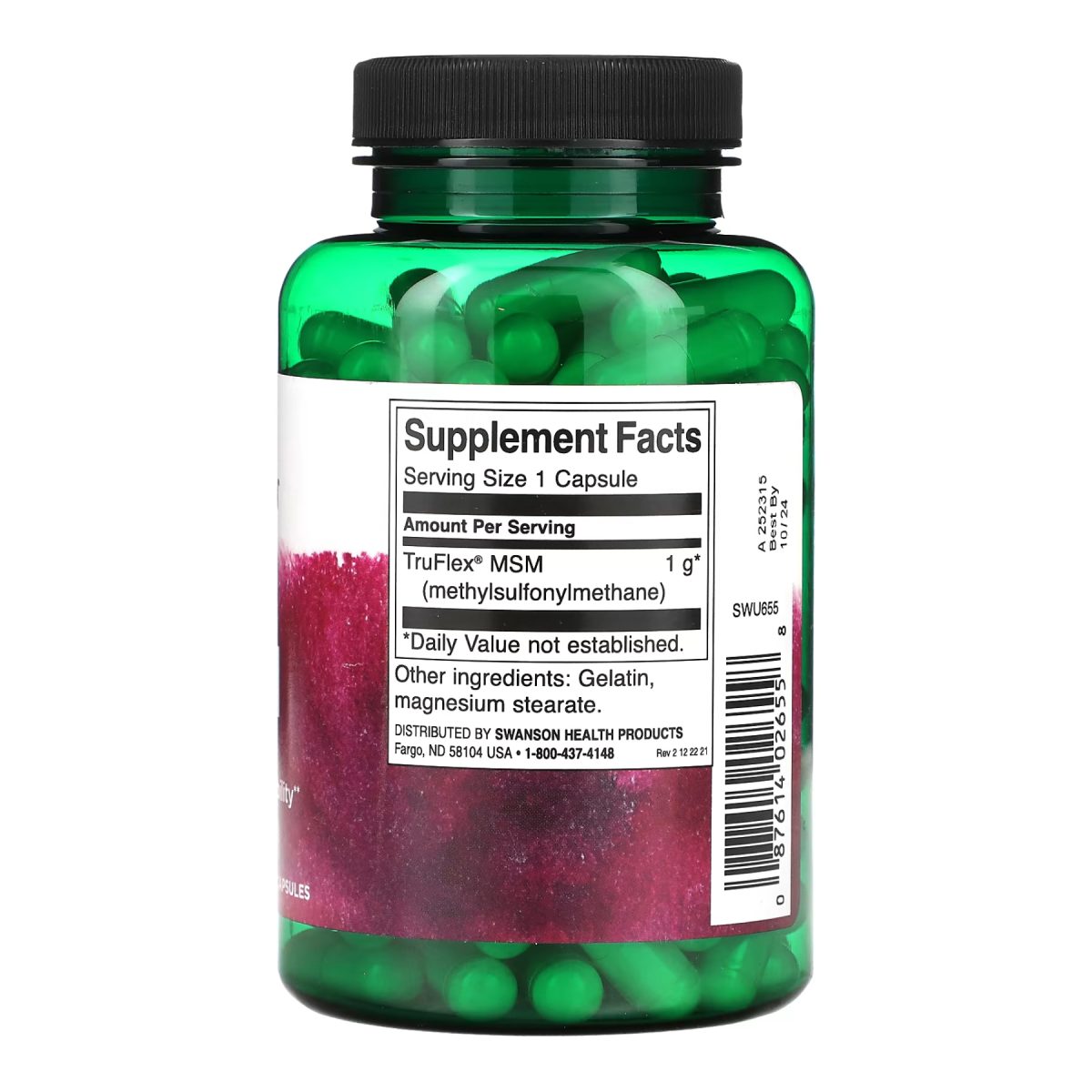 MSM 1000mg - 120 caps - Зображення 2