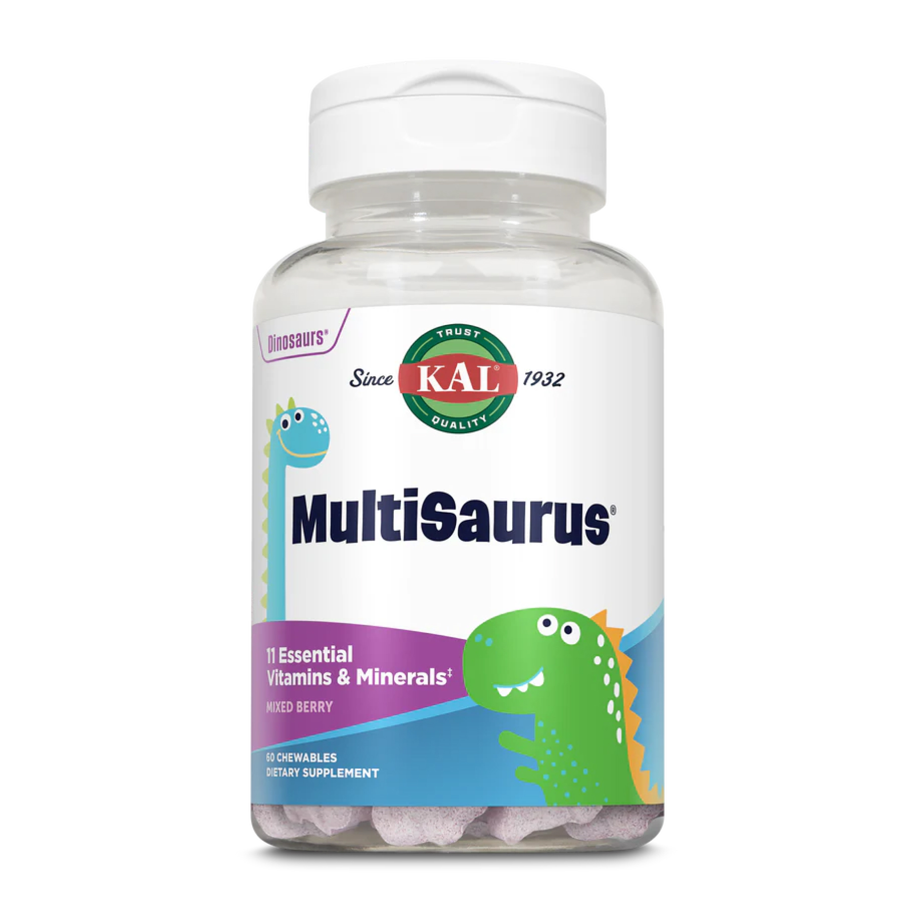 multisaurus-chewable-mixed-berry-btl-plastic-60ct-21824677045344_0ec9832487 MultiSaurus - 60 chewable Mixed Berry - Зображення 1