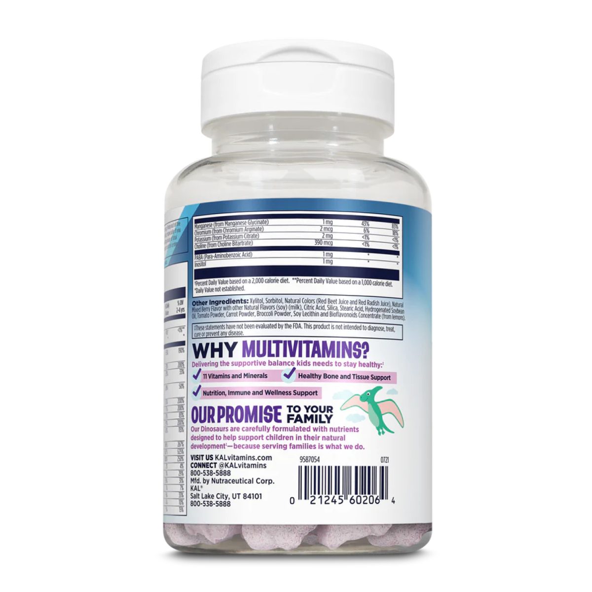 MultiSaurus - 60 chewable Mixed Berry - Зображення 3