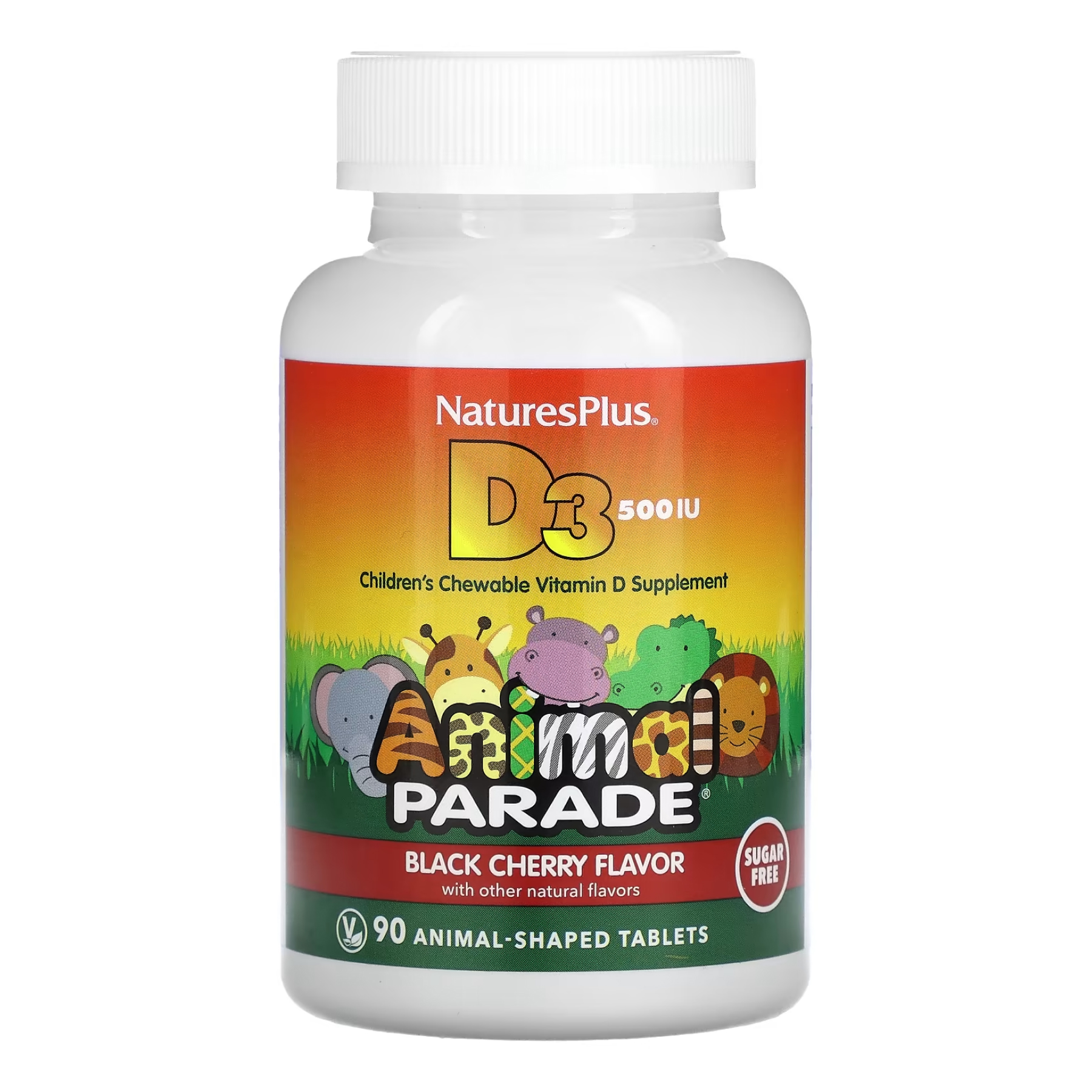 natures-plussugarfree-vit-d3-chewable-90-tabs-19764408881707_f4fd8cf57c Kids Vit D3 Chewable Sugarfree 500 IU - 90 tabs - Зображення 1