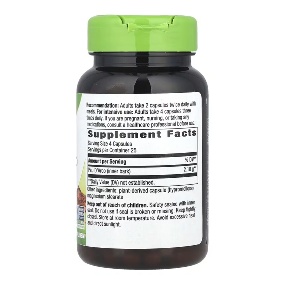 Pau D'Arco Inner Bark - 100 vcaps - Зображення 2