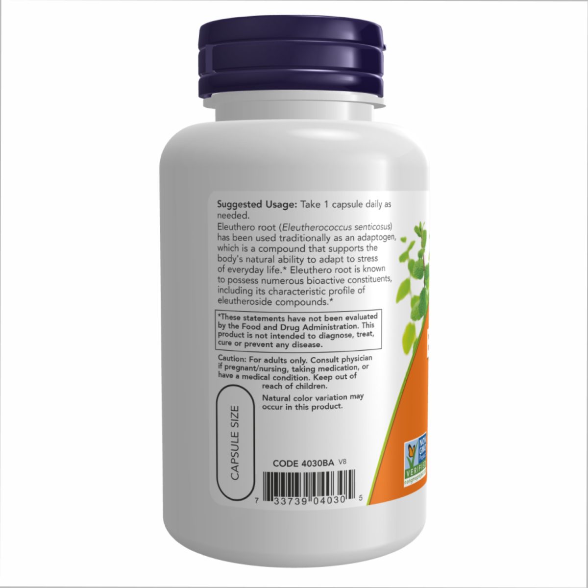 Eleuthero 500mg - 250 vcaps - Зображення 3