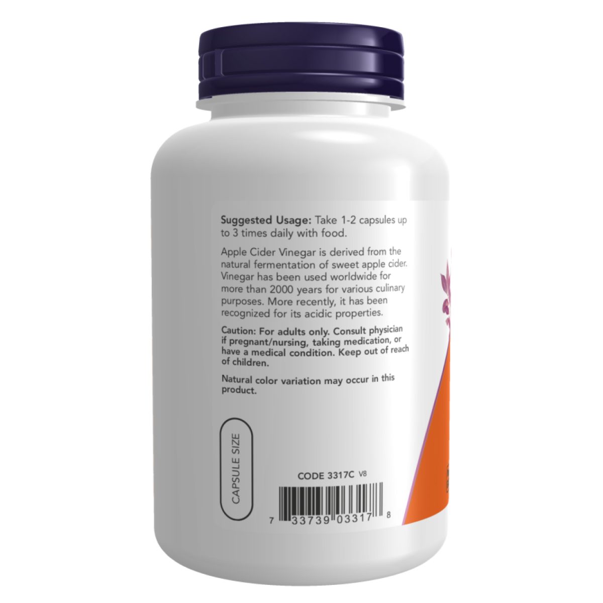 Apple Cider Vinegar 450 mg - 180 vcaps - Зображення 3