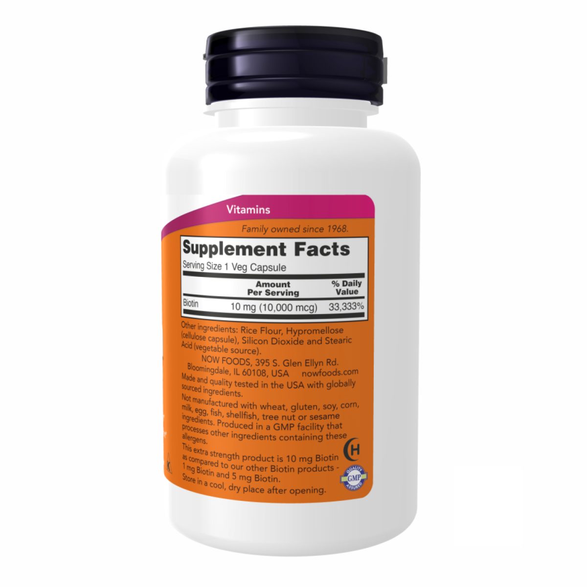 BIOTIN 10mg (10,000mcg) - 120 vcaps - Зображення 2