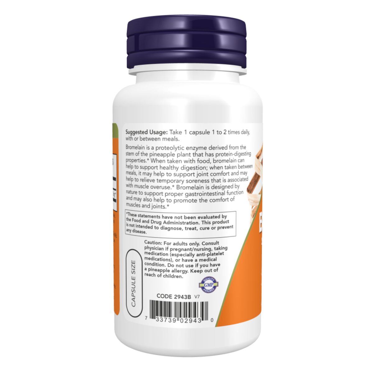 Bromelain 500mg - 60 vcaps - Зображення 3