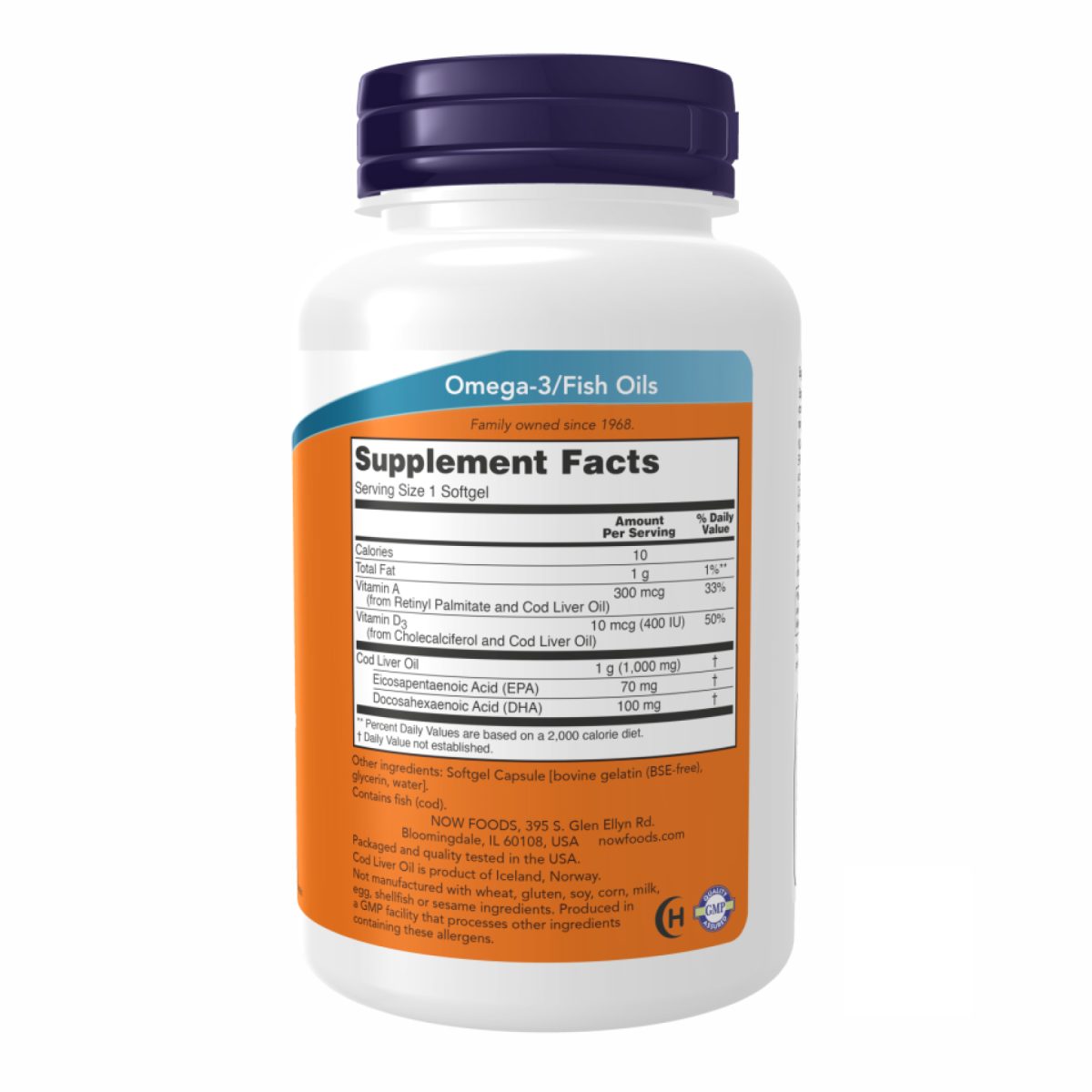 Cod Liver Oil 1000mg - 90 sgels - Зображення 2
