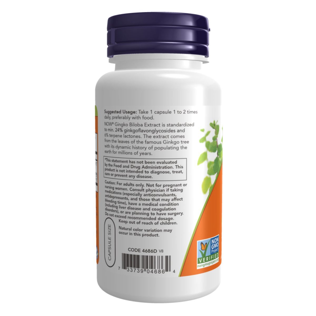 Ginkgo Biloba 60mg - 240 vcaps - Зображення 3