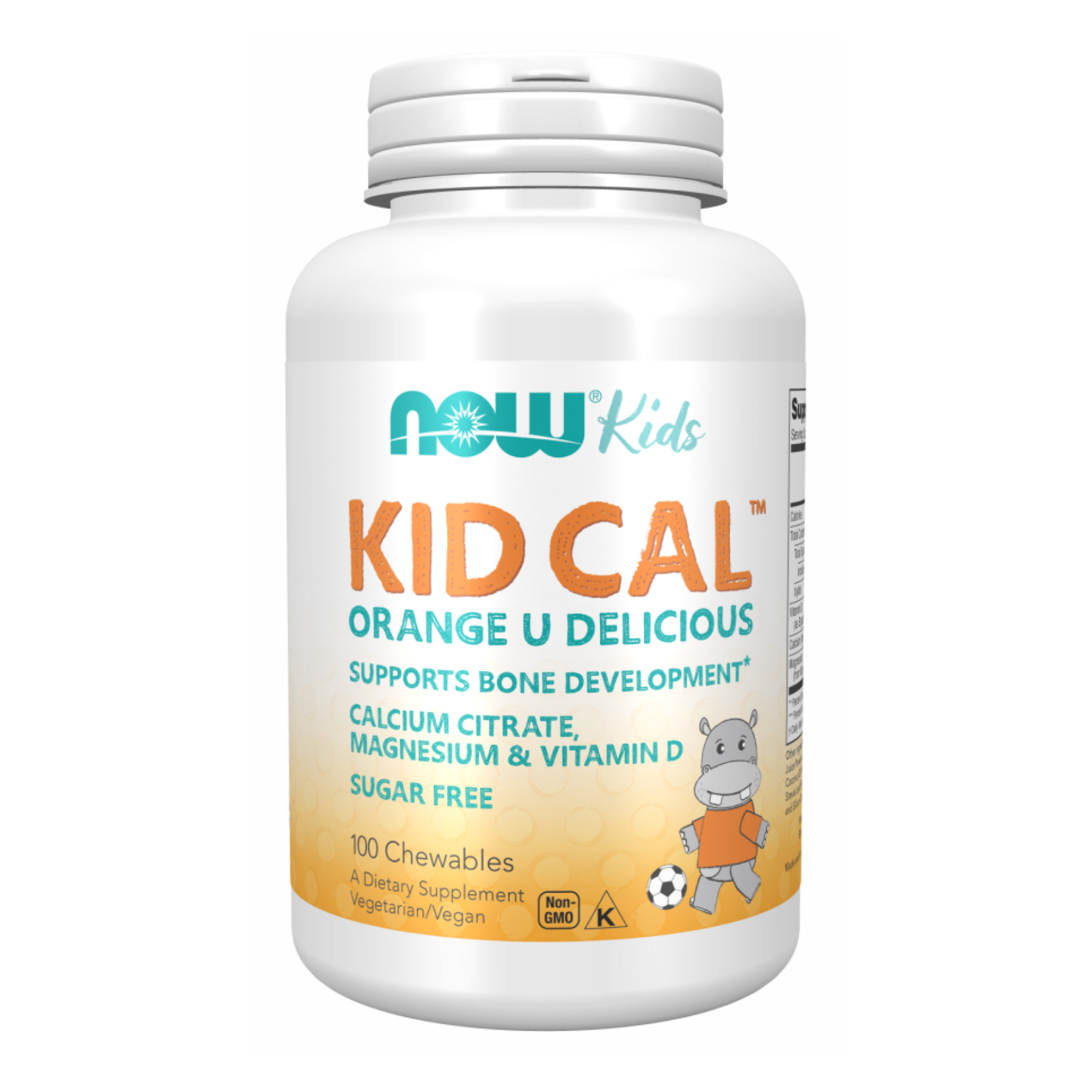 now-foodskid-cal-chewable-calcium-100-loz-93833987440719_84a273dd31 Kid-Cal Chewable Calcium - 100 loz - Зображення 1