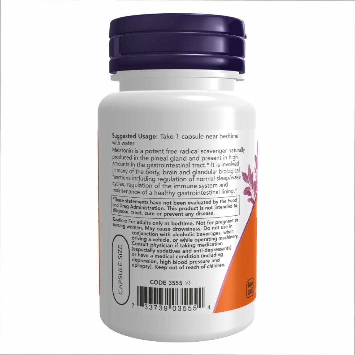 Melatonin 5 mg - 60 vcaps - Зображення 3