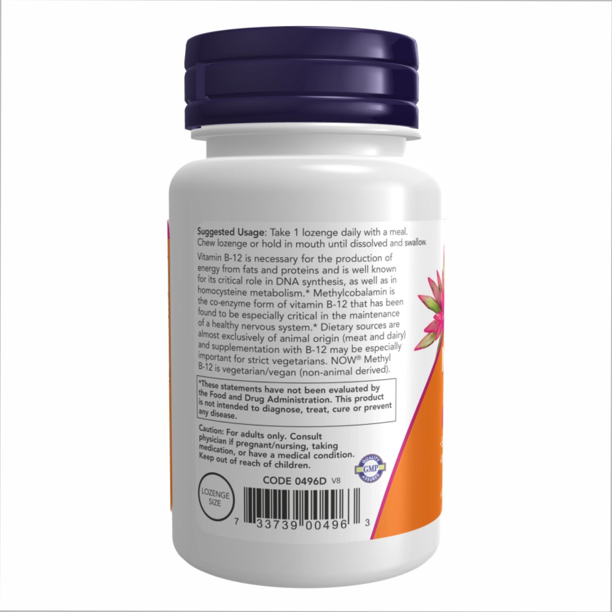 Methyl B-12 5000mcg - 60 lozenges - Зображення 3