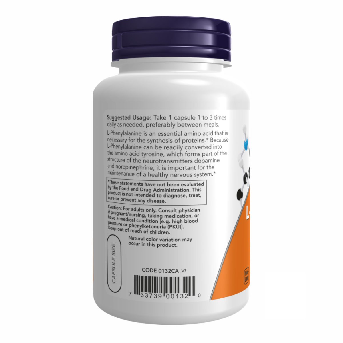 L-Phenylalanine 500mg - 120 vcaps - Зображення 3