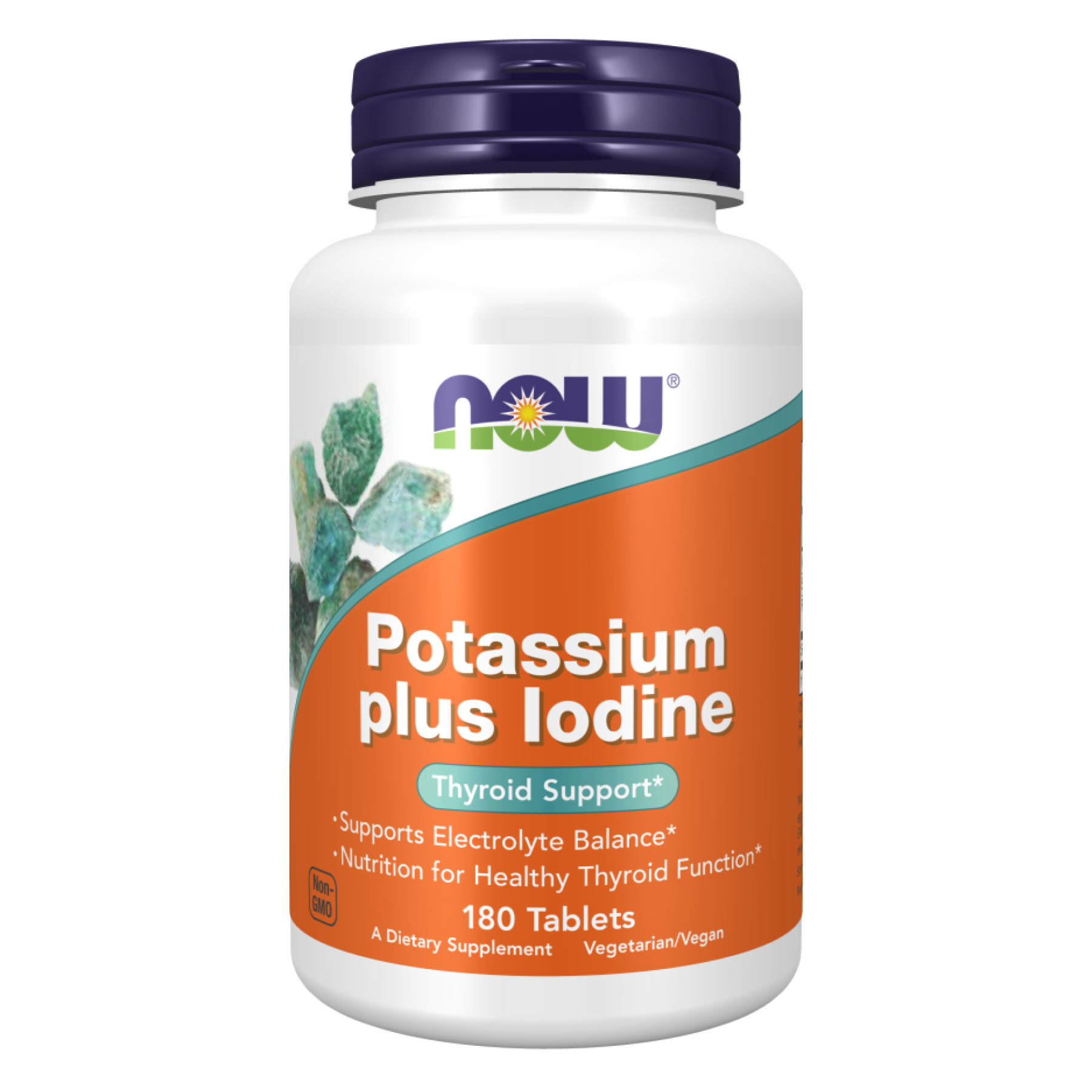 now-foodspotassium-plus-iodine-180-tabs-95907329043044_8a8b979fce Potassium plus Iodine - 180 tabs - Зображення 1