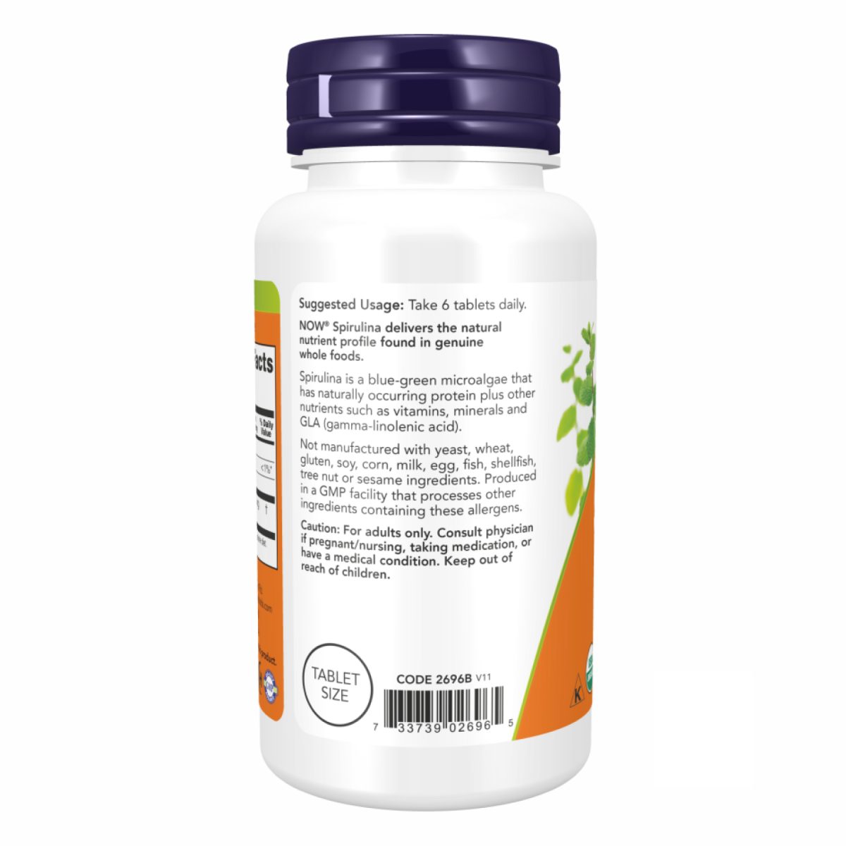 Spirulina 500 mg - 200 tabs - Зображення 3