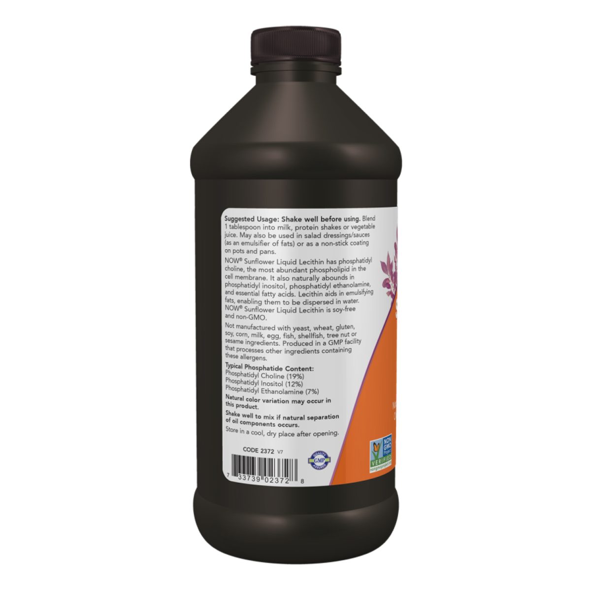 Sunflower Liquid Lecithin - 16 fl oz - Зображення 3