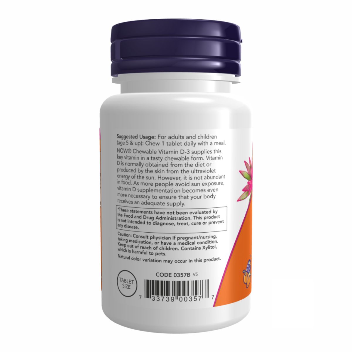VIT D-3 1000 IU Chewable Fruity - 180 loz - Зображення 3