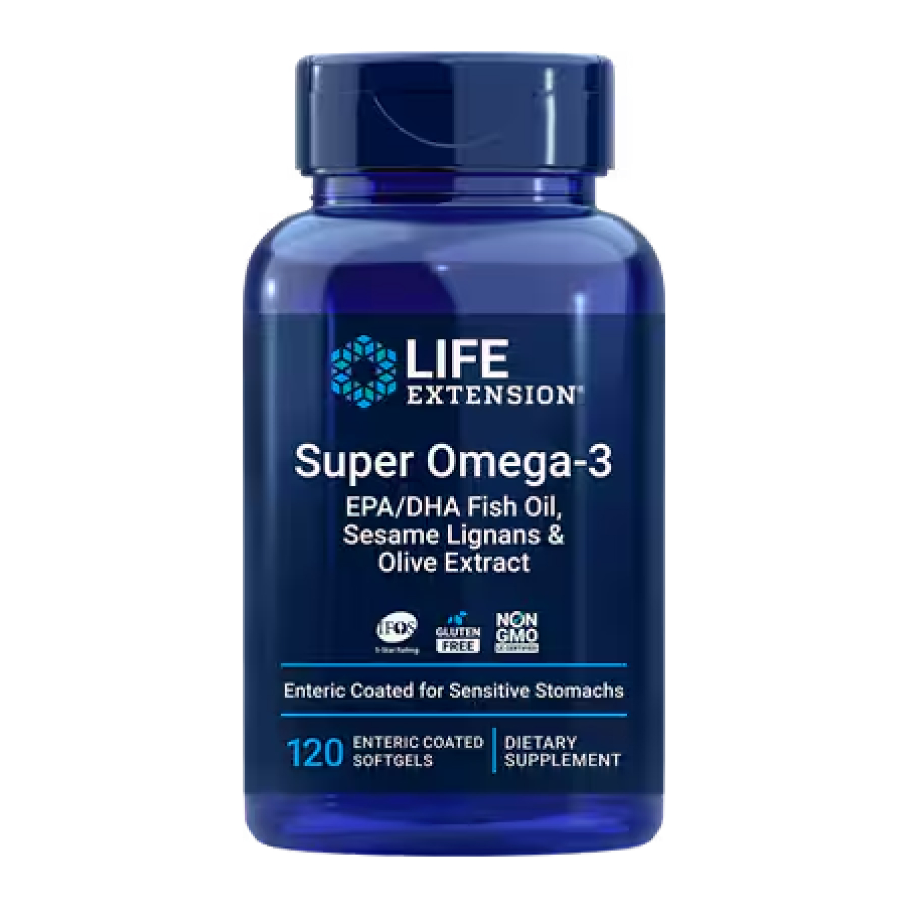 omega-3-epa-dha-fish-oil-sesame-lignans-olive-extract-120-softgels-98681706042929_1b695f6e0e Super Omega-3 EPA/DHA Fish Oil, Sesame Lignans & Olive Extract - 120 Enteric coated softgels - Зображення 1