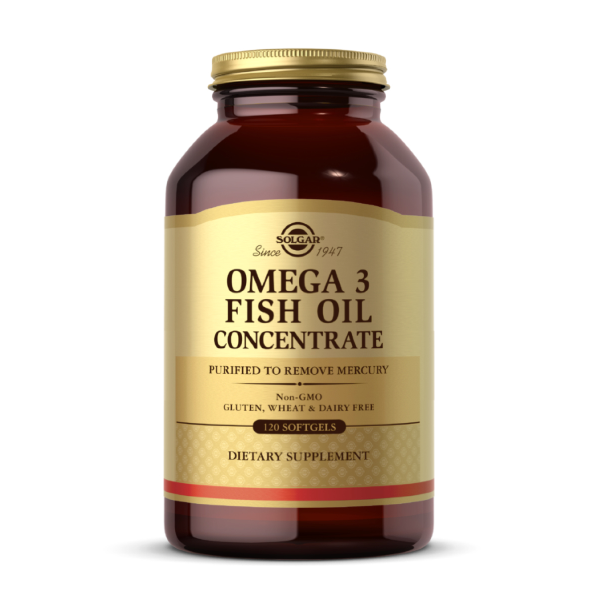 omega-3-fish-oil-concentrate-120-softgels-90472945676571_6d5c9e5e27 Omega-3 Fish Oil Concentrate - 120 softgels - Зображення 1