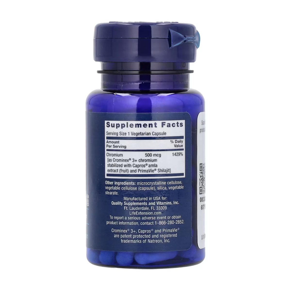 Optimized Chromium with Crominex® 3+ 500 mcg - 60 vcaps - Зображення 2