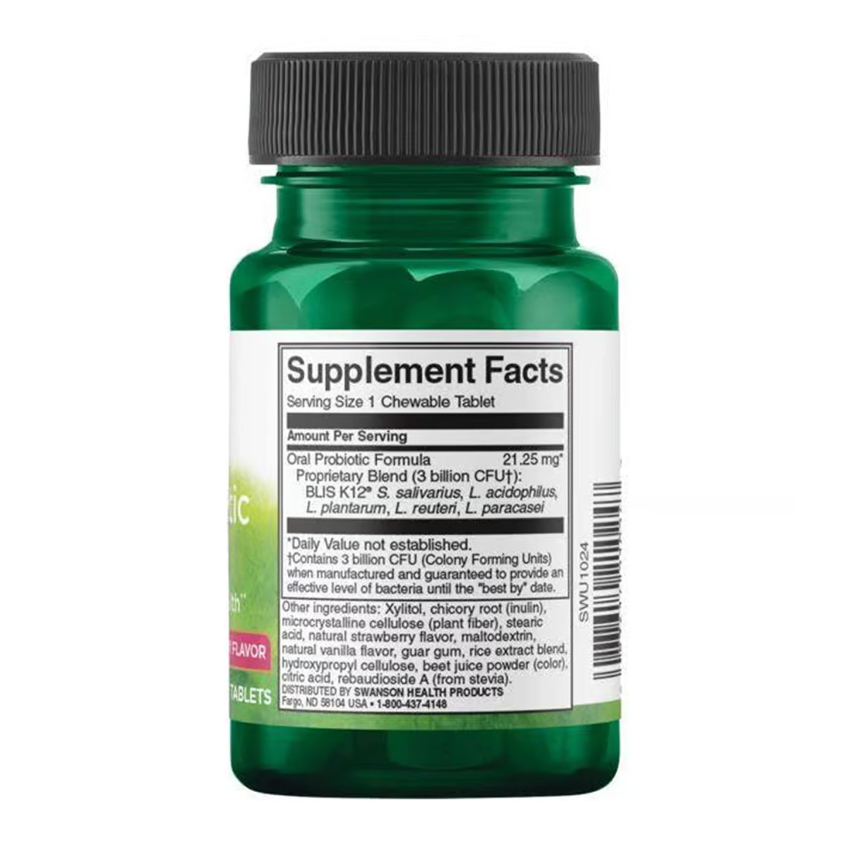 Oral Probiotic Formula 3 billion Cfu - 30 tabs Natural Strawberry - Зображення 2