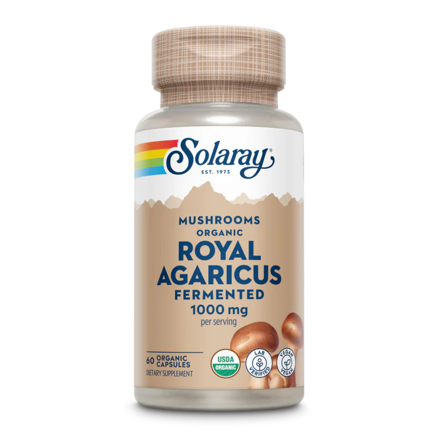 org-grown-fermented-royal-agaricus-500mg-60-caps-15728866043107_742cd89d25 Org Grown Fermented Royal Agaricus 1000mg - 60 caps - Зображення 1