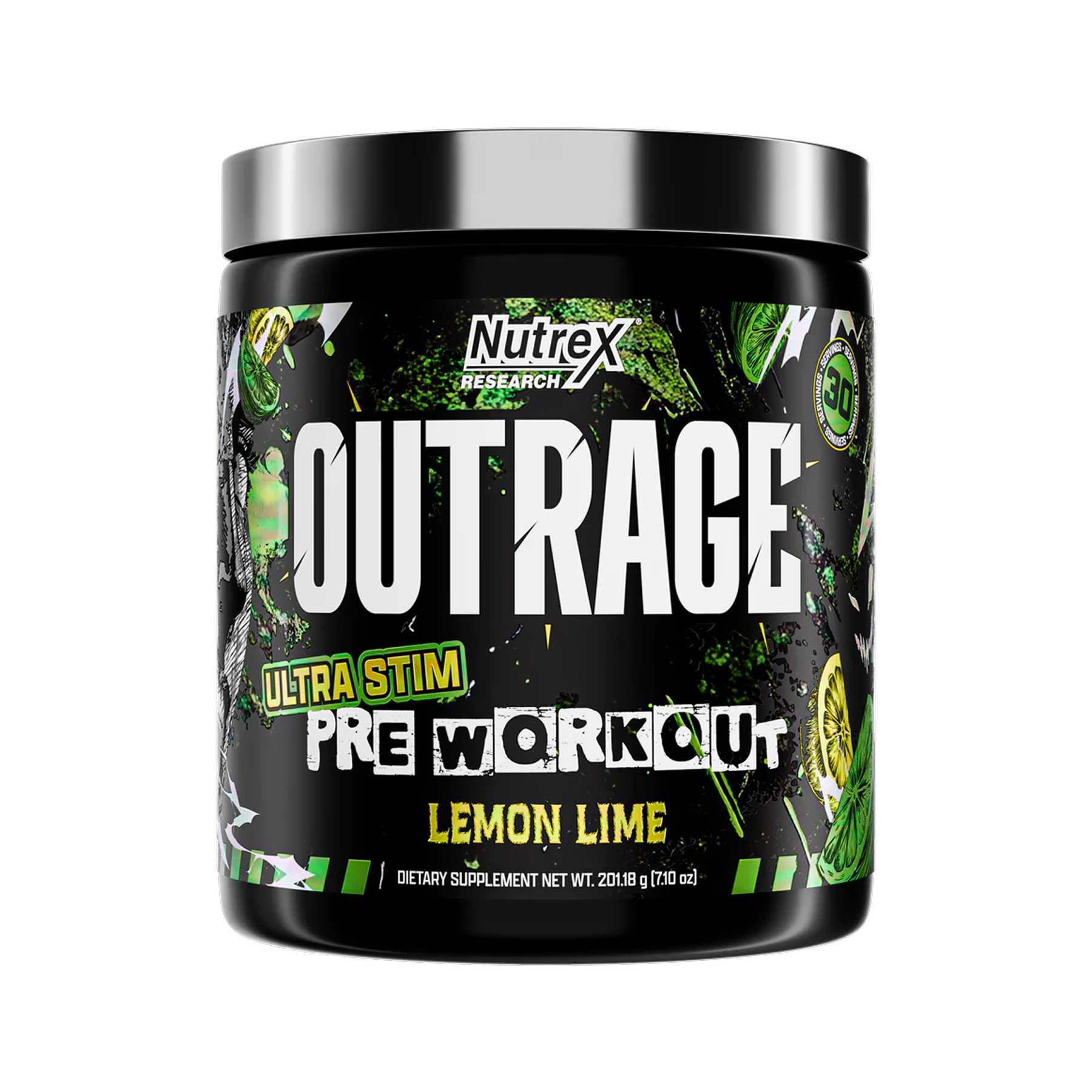 outrage-highstim-preworkout-30-servings-lemon-lime-49486254888872_fdd4421be2 Outrage High‑Stim Pre‑Workout - 30 servings Lemon Lime - Зображення 1