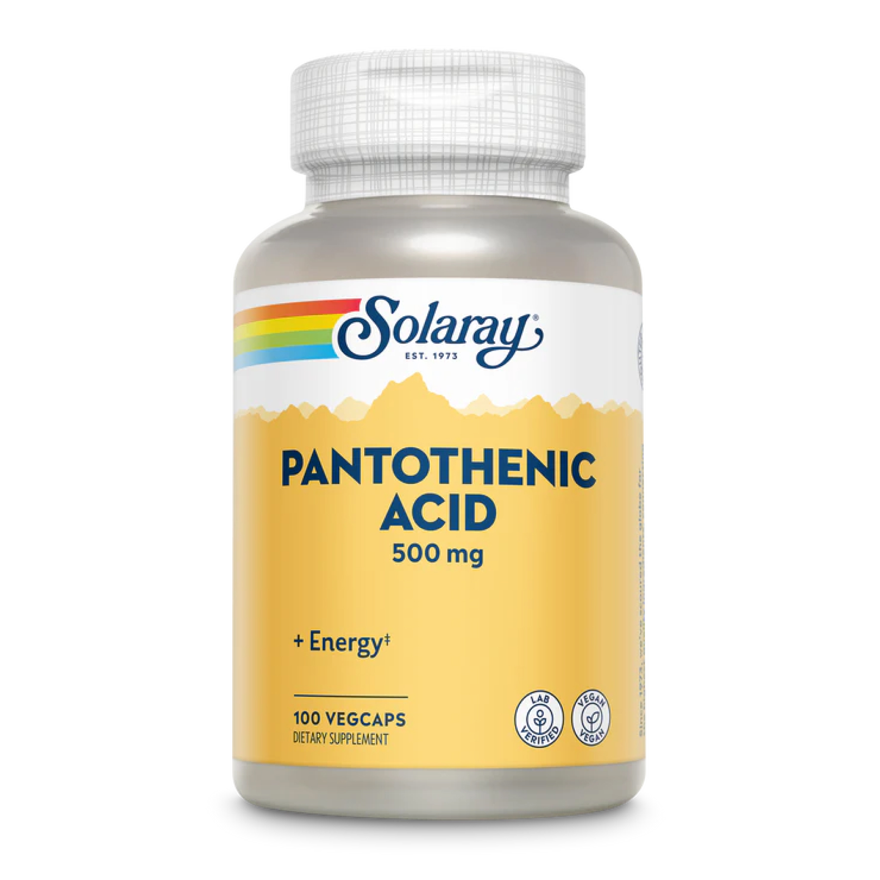 pantothenic-acid-500mg-100-veg-caps-86053387660141_6c2036dfa5 Pantothenic Acid 500mg - 100 veg caps - Зображення 1