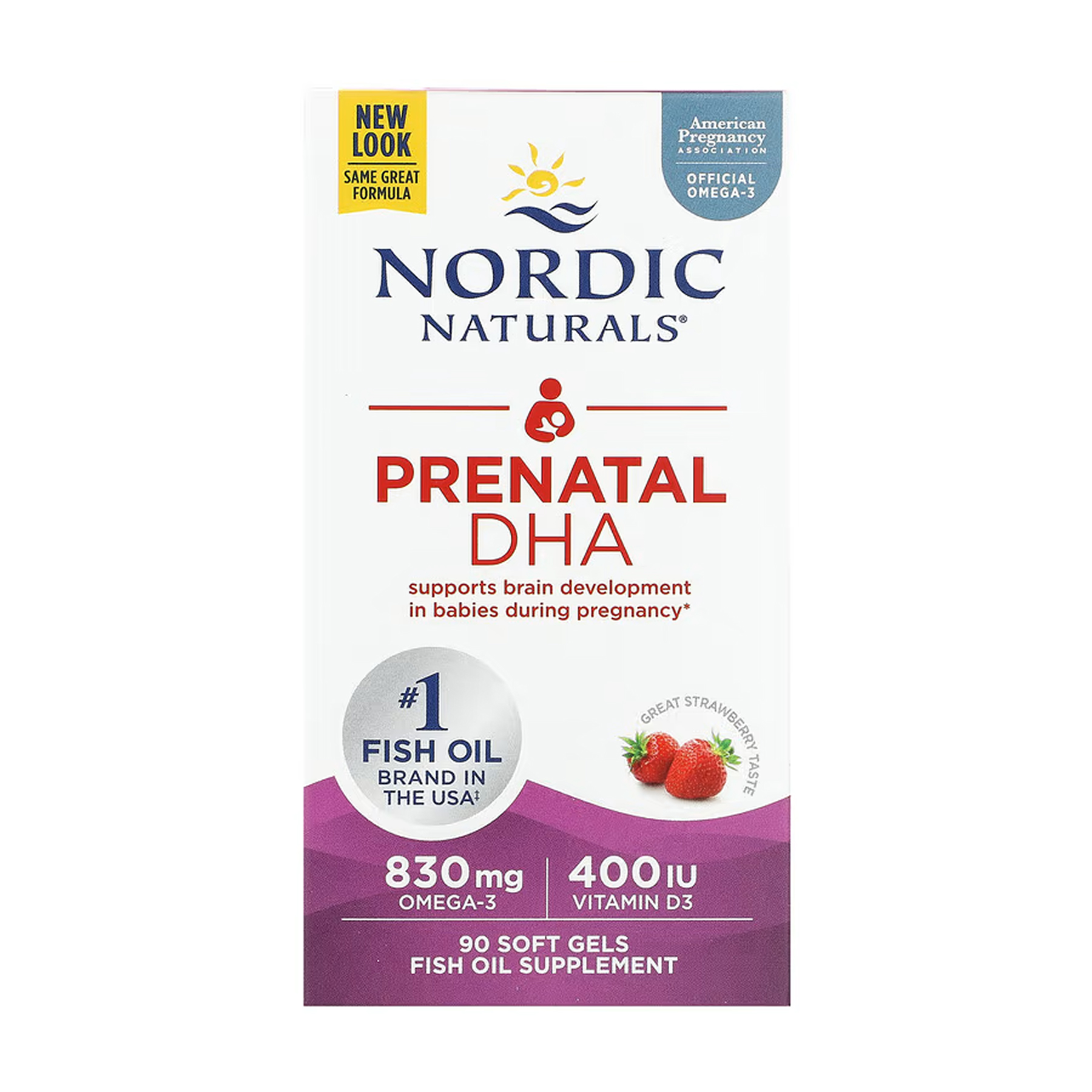 prenatal-dha-90-softgels-strawberry-71591653784722_d6e187a080 Prenatal DHA - 90 softgels Strawberry - Зображення 1