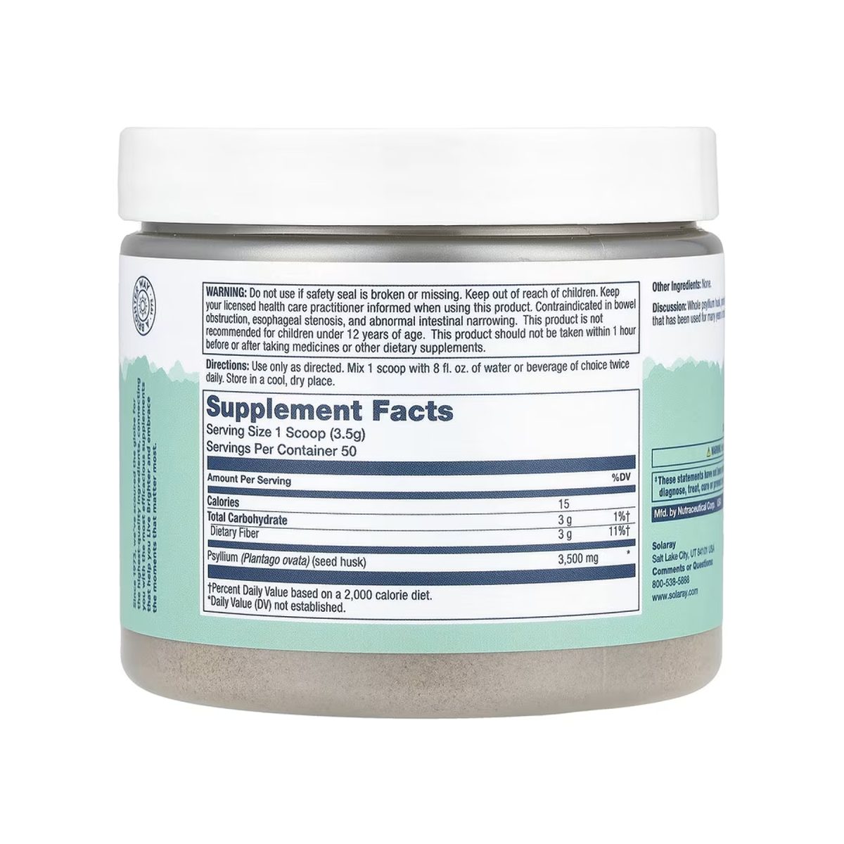 Psyllium Husk Fiber Powder - 175g Unflavored - Зображення 2