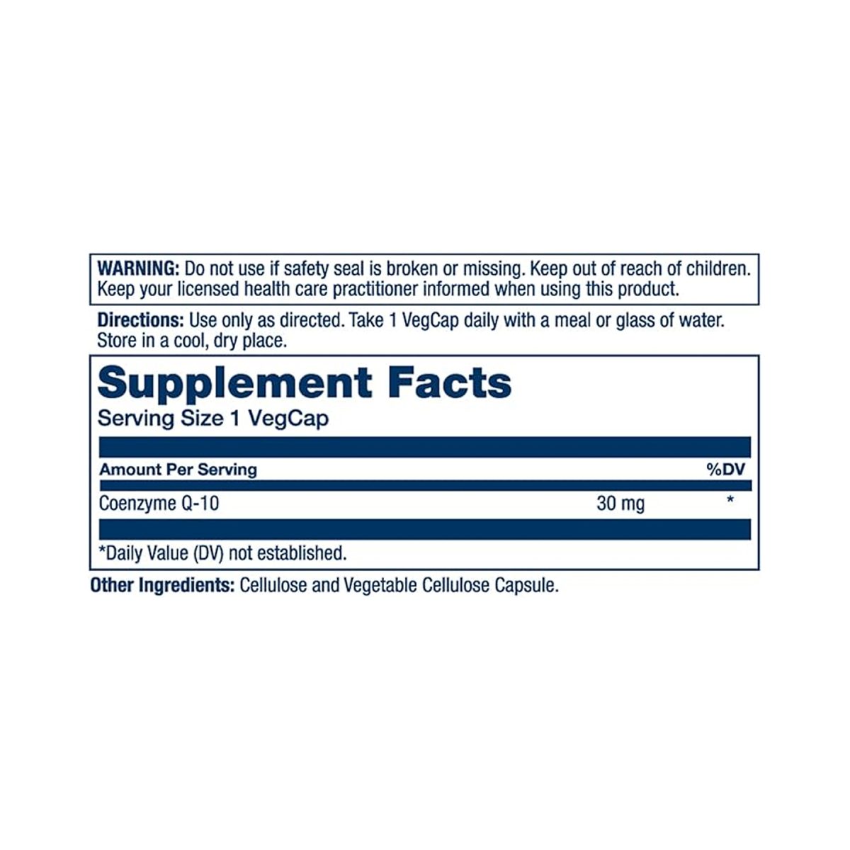 Pure CoQ10 30mg - 60 vcaps (Пошкоджена етикетка) - Зображення 2