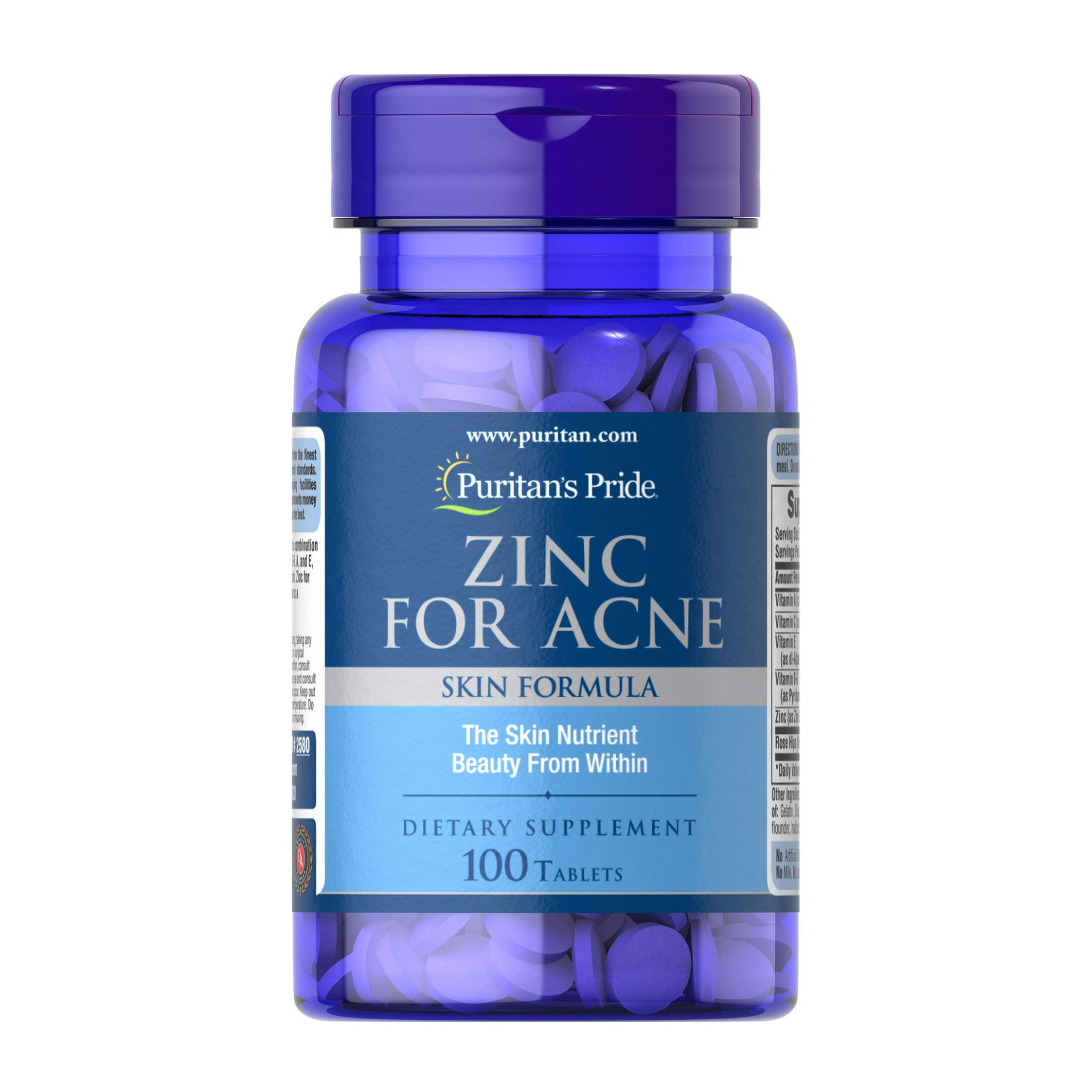puritan27s-pridezinc-for-acne-100-tab-73375697899997_f5b5c104d2 Zinc for Acne - 100 tab - Зображення 1