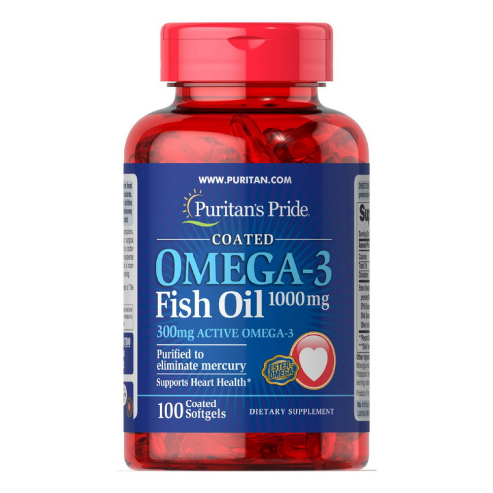 puritans-prideomega-3-fish-oil-1000-mg-300-mg-active-omega-3-100-softgels-28364730979251_11a653d8e8-2 Omega-3 Fish Oil 1000 mg (300 mg Active Omega-3) - 100 Softgels - Зображення 1
