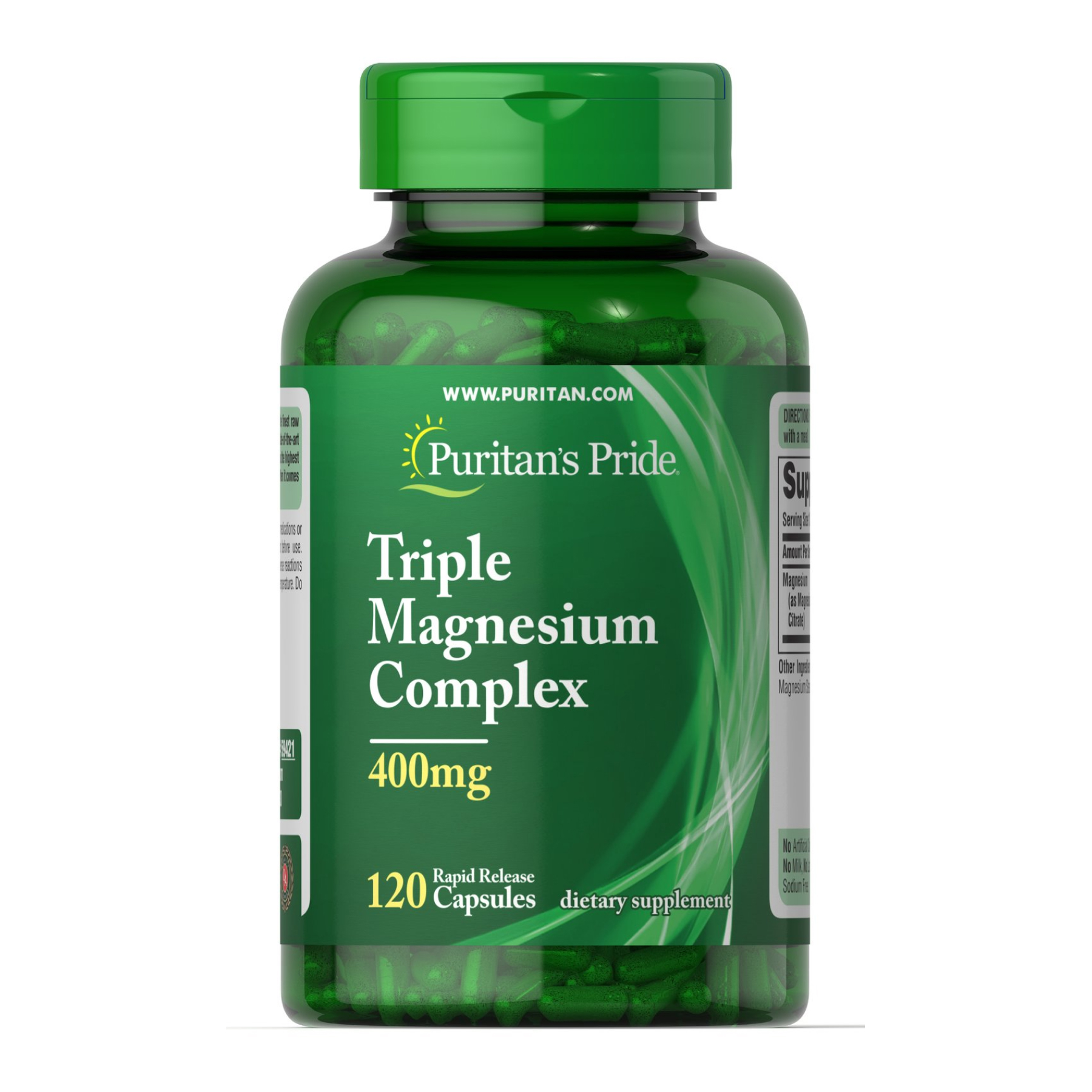 puritans-pridetriple-magnesium-complex-400mg-120-caps-97406095047778_6e4f28035d Triple Magnesium Complex 400mg - 120 caps - Зображення 1