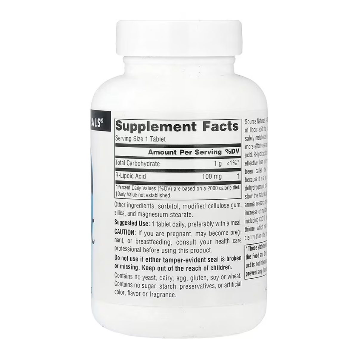 R-Lipoic Acid 100 mg - 120 tabs - Зображення 2